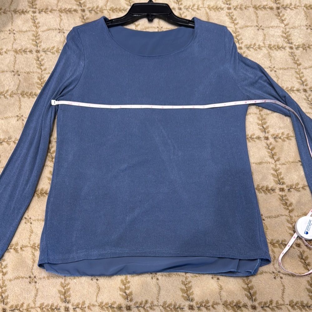 Women's Blue Long Sleeve Top